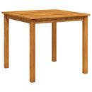 havebord massivt akacietræ 85x85x74 cm