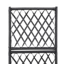espalier med hævet plantekasse 30x30x107 cm polyrattan sort