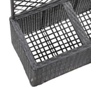 espalier med plantekasse 2 krukker 58x30x107 polyrattan sort
