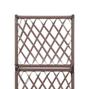 espalier med hævet plantekasse 30x30x107 cm polyrattan brun