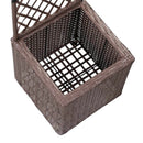 espalier med hævet plantekasse 30x30x107 cm polyrattan brun