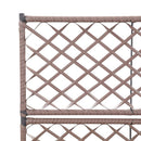 espalier med plantekasse 2 krukker 58x30x107 polyrattan brun