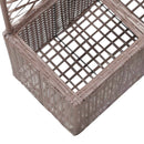 espalier med plantekasse 2 krukker 58x30x107 polyrattan brun