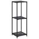 opbevaringsreol 30x30x90 cm polyrattan sort