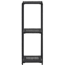 opbevaringsreol 30x30x90 cm polyrattan sort