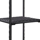opbevaringsreol 30x30x120 cm polyrattan sort