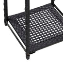 opbevaringsreol 30x30x120 cm polyrattan sort