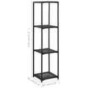 opbevaringsreol 30x30x120 cm polyrattan sort