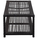 skobænk 80x40x30 cm polyrattan sort