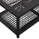 skobænk 80x40x30 cm polyrattan sort