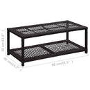 skobænk 80x40x30 cm polyrattan sort