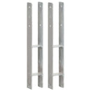 hegnspløkker 2 stk. 8x6x60 cm galvaniseret stål sølvfarvet