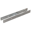 hegnspløkker 2 stk. 8x6x60 cm galvaniseret stål sølvfarvet