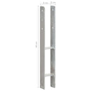 hegnspløkker 2 stk. 8x6x60 cm galvaniseret stål sølvfarvet