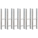 hegnspløkker 6 stk. 14x6x60 cm galvaniseret stål sølvfarvet