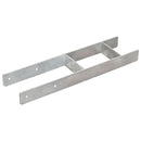 hegnspløkker 6 stk. 14x6x60 cm galvaniseret stål sølvfarvet