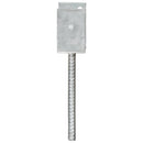 hegnspløkker 6 stk. 9x6x30 cm galvaniseret stål sølvfarvet