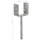 hegnspløkker 6 stk. 10x6x30 cm galvaniseret stål sølvfarvet