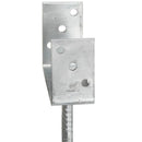 hegnspløkker 6 stk. 12x6x30 cm galvaniseret stål sølvfarvet
