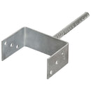 hegnspløkker 6 stk. 14x6x30 cm galvaniseret stål sølvfarvet