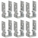 jordankre 6 stk. 7x6x15 cm galvaniseret stål sølvfarvet