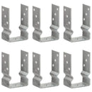 jordankre 6 stk. 9x6x15 cm galvaniseret stål sølvfarvet