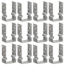 jordankre 12 stk. 9x6x15 cm galvaniseret stål sølvfarvet