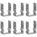 jordankre 6 stk. 10x6x15 cm galvaniseret stål sølvfarvet