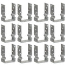 hegnsankre 12 stk. sølv 10x6x15 cm galvaniseret stål