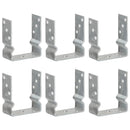 jordankre 6 stk. 12x6x15 cm galvaniseret stål sølvfarvet