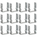 jordankre 12 stk. 12x6x15 cm galvaniseret stål sølvfarvet