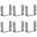 jordankre 6 stk. 14x6x15 cm galvaniseret stål sølvfarvet