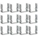 jordankre 12 stk. 14x6x15 cm galvaniseret stål sølvfarvet