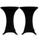 overtræk til ståbord Ø60 cm 4 stk. sort stretch
