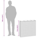plantekasser med 4 krukker 2 stk. polyrattan brun