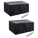 havemøbelovertræk 2 stk. 6-pers. sæt 10 snørehuller 240x140 cm