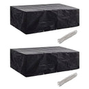 havemøbelovertræk 2 stk. 8-pers. sæt 10 snørehuller 300x140 cm