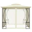 pavillon med net 300x300x265 cm cremefarvet