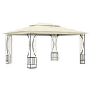 pavillon med net 300x400x265 cm cremefarvet