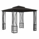 pavillon med net 300x300x265 cm antracitgrå