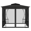 pavillon med net 300x300x265 cm antracitgrå