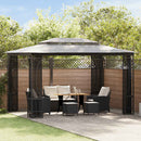 pavillon med net 300x400x265 cm antracitgrå