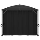 pavillon med gardiner 400x300x265 cm antracitgrå