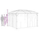 pavillon med gardiner 400x300x265 cm antracitgrå