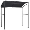 grillpavillon 215x150x220 cm stål antracitgrå
