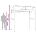 grillpavillon 215x150x220 cm stål antracitgrå