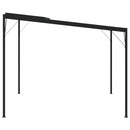 pavillon med tag 4x3x2,5 m aluminium og stål antracitgrå