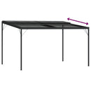 pavillon med tag 4x3x2,5 m aluminium og stål antracitgrå