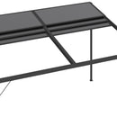 pavillon med tag 4x3x2,5 m aluminium og stål antracitgrå
