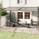 pavillon med tag 4x3x2,5 m aluminium og stål antracitgrå